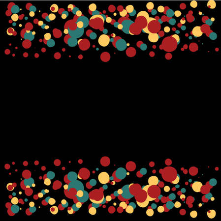 Abstract pattern of random falling on black background. Glitter pattern for banner, greeting card, Christmas and New Year card, invitation, postcard, paper packaging. Vector illustrationのイラスト素材