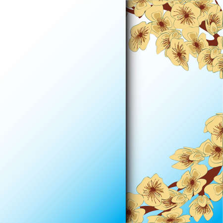 Cherry greeting cards backgroundのイラスト素材