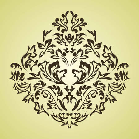 Rococo, baroque element, classic damask, swirls, scrolls, isolatedのイラスト素材