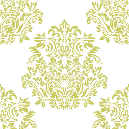 Seamless floral Damascus wallpaper pattern. Vector illustration.のイラスト素材