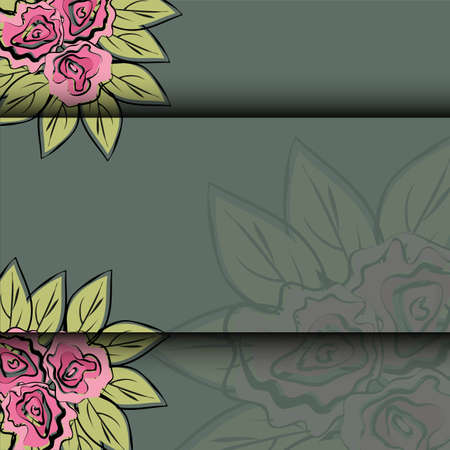 pattern of rose,のイラスト素材