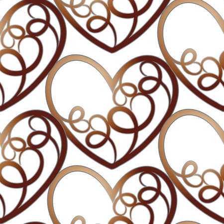 vector seamless pattern with heart.のイラスト素材