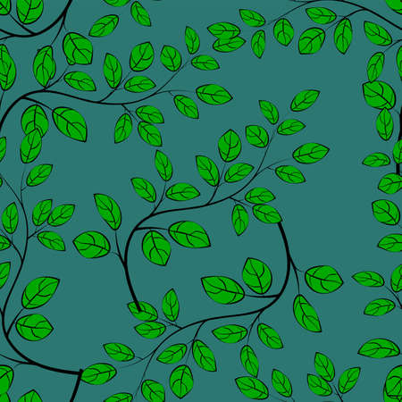 Beautiful leaves seamless pattern vector illustration eps 10のイラスト素材