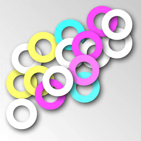 Abstract background with rings. Paper circle banner background. Stock vectorのイラスト素材