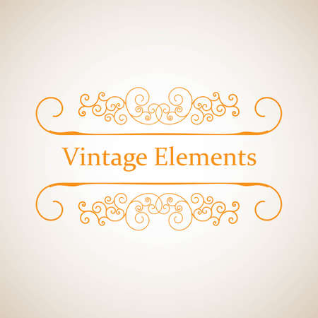 Calligraphic Design Elements Vintage Stile Vector Illustrationのイラスト素材