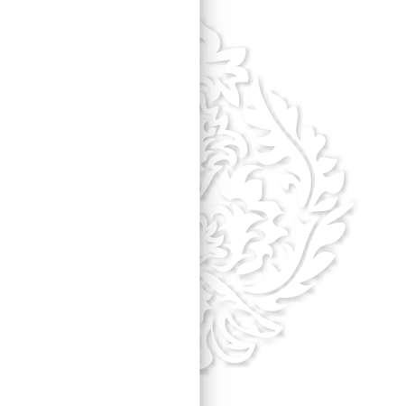 Damask wallpaper pattern. Vector vintage pattern. White ornamentのイラスト素材