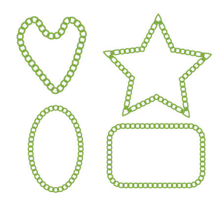 heart square oval star of chainsのイラスト素材