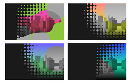 Business concept template with city backgroundのイラスト素材