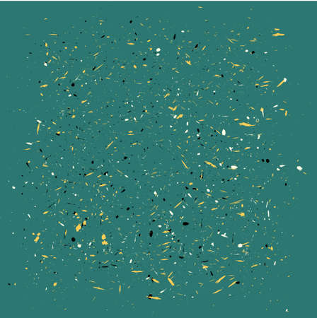 Splashes black and yellow on a green backgroundのイラスト素材