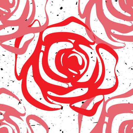 Roses red seamless pattern vector illustration eps 10のイラスト素材