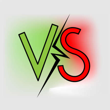 Flat vs for concept design. Vector banner designのイラスト素材