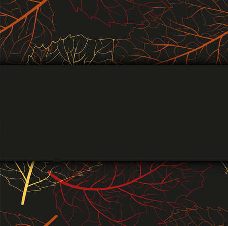 Modern design template with red autumn leaves. Autumn leaves for decoration designのイラスト素材