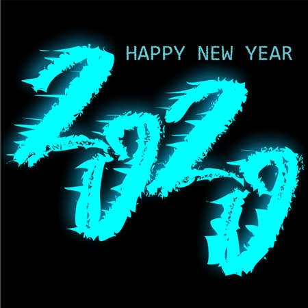 Metal the inscription 2020 on dark background. Luxury festive background. Christmas card holiday concept. Merry christmas gold luxury greeting card design. Creative vector elementのイラスト素材