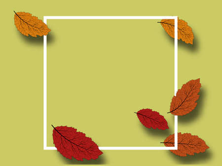 September fall. Autumn leaves vector. Beautiful autumn leaves background, great design for any purposes. Seasonal nature backgroundのイラスト素材