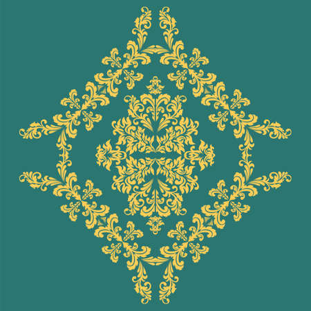 Classic vintage vignette. Vintage damask pattern, great design for any purposes. Retro damask pattern, great design for any purposesのイラスト素材