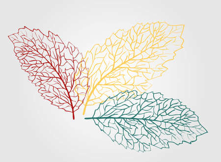 Autumn leaves background, great design for any purposes. Pattern with red autumn leaves background for wallpaper designのイラスト素材