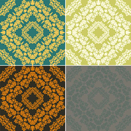 Decorative element traditional damask patternのイラスト素材