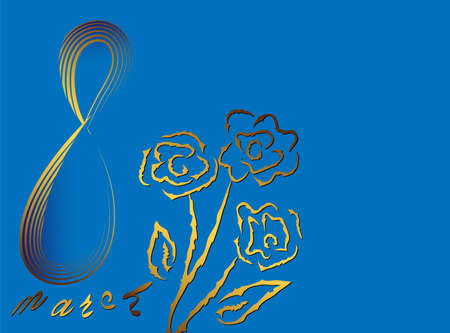 8 march for decoration design. Holiday decoration. Vector floral pattern. International womens day banner. Greeting card with 8 march for wallpaper designのイラスト素材