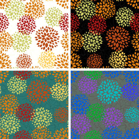 Decorative floral pattern. Spring blossom. Abstract fabric texture. Vector floral background. Seamless background pattern. Vintage wallpaper. Vector design illustration.のイラスト素材