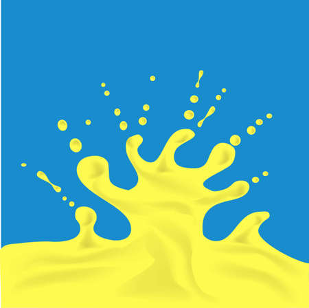 Vector design. Transparent orange liquid splash. Vegetarian food. Juice background. Fresh fruit.のイラスト素材