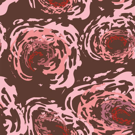 The pink rose for print design. Vintage decorative element. Seamless vector wallpaper pattern. Vintage the pink rose, great design for any purposes. Abstract pattern.のイラスト素材