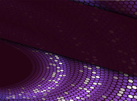 Purple spiral on black background. Modern the purple spiral, great design for any purposes. Abstract art background. Modern vector illustration.のイラスト素材