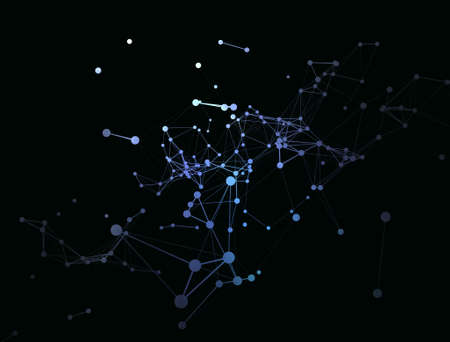 Trendy line art advertising with abstract lines on dark background for decoration design. Graphic...