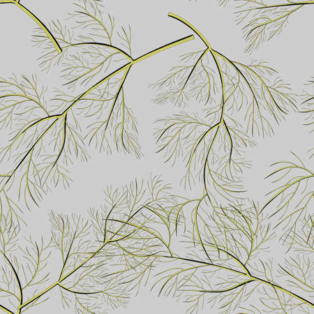 Beautiful dill, great design for any purposes. Seamless vector texture. Seamless vector background. Textile print designの写真素材