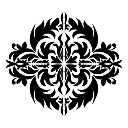 A pattern element in retro style. Black a pattern element in vintage style on white background.のイラスト素材