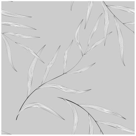 Seamless pattern abstract leaf. Vector fabric seamless pattern. Design element. Abstract floral illustration.のイラスト素材