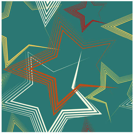 Abstract black seamless pattern on colorful background. Vector drawing. Line art abstract lines for decorative design.のイラスト素材