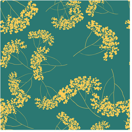 Beautiful paper art seamless pattern with flowers. Summer vector illustration. Spring floral vector illustration.Design element.のイラスト素材