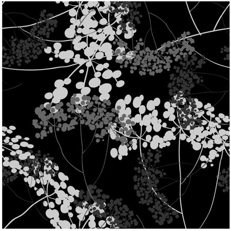 Beautiful paper art seamless pattern with flowers. Summer vector illustration. Spring floral vector illustration.Design element.のイラスト素材