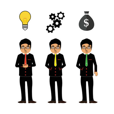 Successful Businessman,,Businessman Idea.のイラスト素材