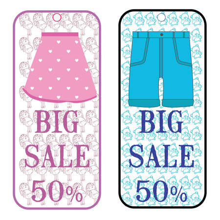 Sale banner, poster. Big sale, special offer, discounts, 50% .Vector illustration.のイラスト素材
