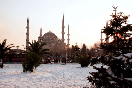 Sultanahmet mosque in Istanbul, TurkeySultanahmet mosque sunset.の写真素材