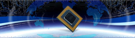 Header regarding technology and communication.Banner of industries and technologie.Banner.