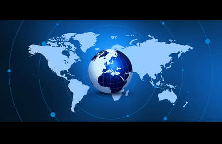 World map technology abstract.
