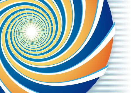 Orange and blue spiral background のイラスト素材