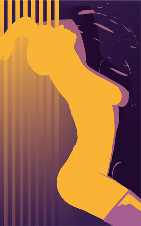 Abstract sexy dancing woman background のイラスト素材