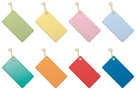 Collection of multicolored price labels isolatedのイラスト素材