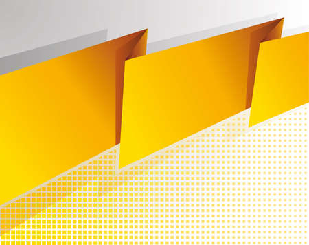 Abstract yellow banner background - vector のイラスト素材