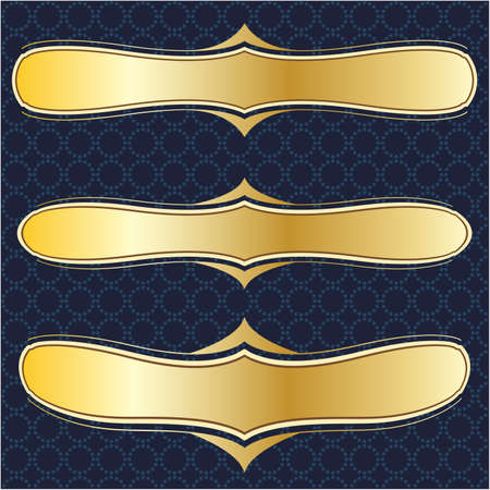 label banner frame background decoration gold luxury royal metal treasureのイラスト素材