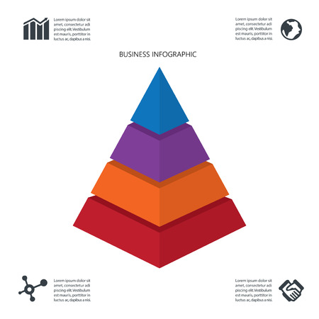 Triangle Elegant Business Infographic Design in white backgroundのイラスト素材
