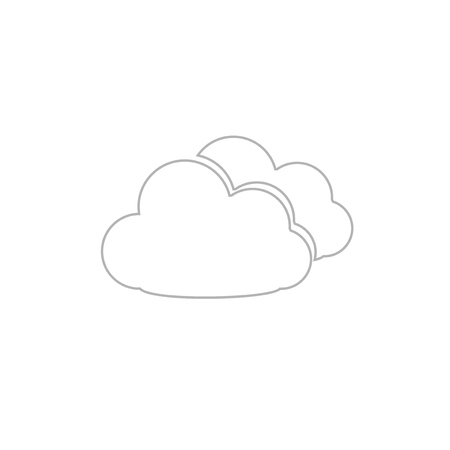 Cloud Icon Isolated Design.のイラスト素材