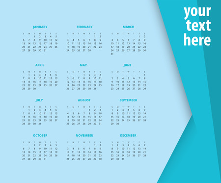 2019 Calendar Design for print or backgroundのイラスト素材