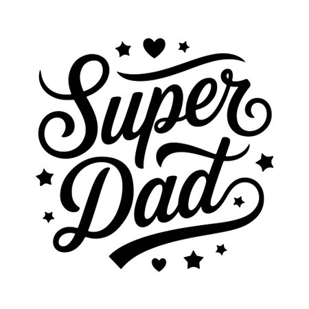 Super Dad. Dad Life Quote Vector Design Isolated on White Backgroundのイラスト素材