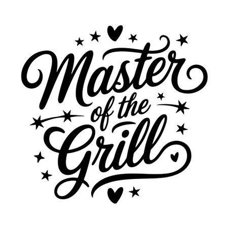 Master of the Grill. Dad Life Quote Vector Design Isolated on White Backgroundのイラスト素材
