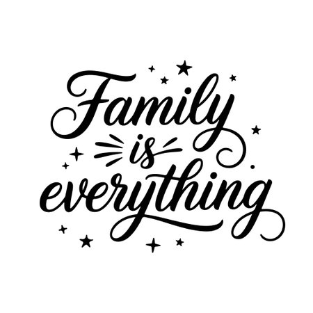 Family is Everything. Vector Design Isolated on White Backgroundのイラスト素材