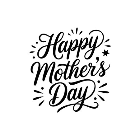 Happy mother's day. Vector Design Isolated on White Backgroundのイラスト素材